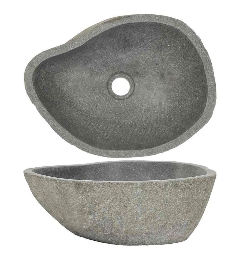 Waschbecken Flussstein Oval (37-46)x(29-36) cm
