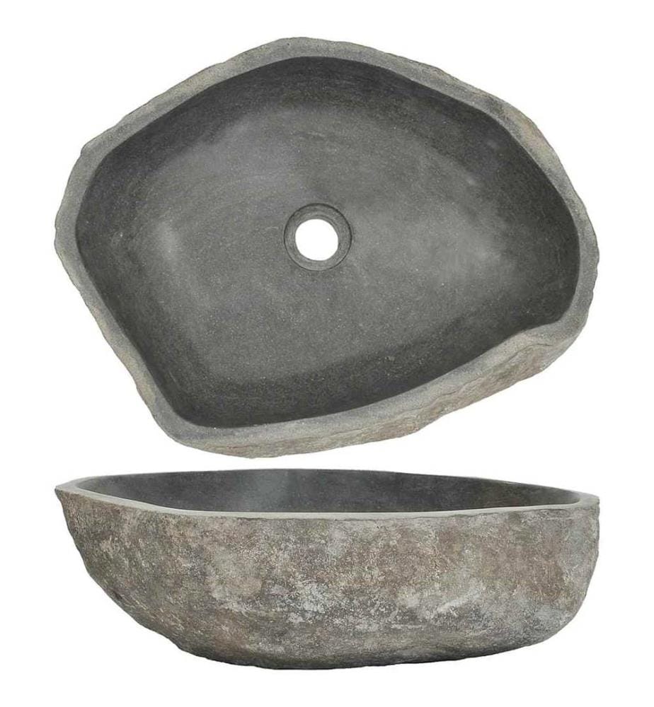 Waschbecken Flussstein Oval (45-53)x(34-41) cm
