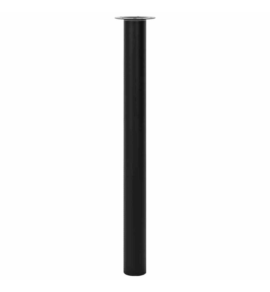 Pied de table télescopique 2 pcs Noir 710 mm - 1100 mm