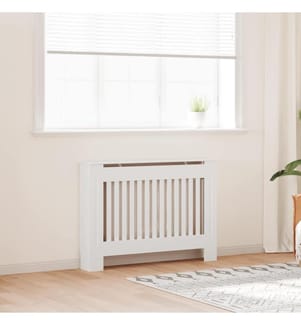 MDF Heizkörper-Abdeckung Heizkörperverkleidung 112 cm, weiss