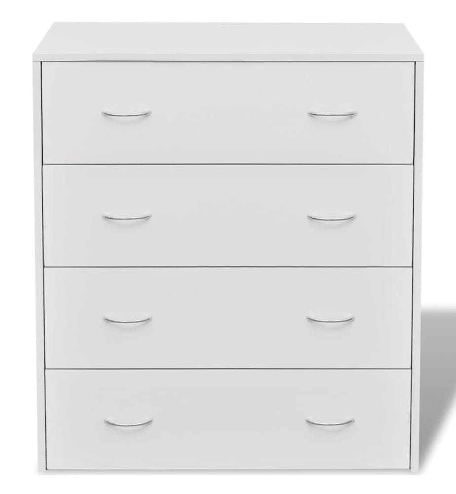 Kommode mit 4 Schubladen 60×30,5×71 cm Weiss