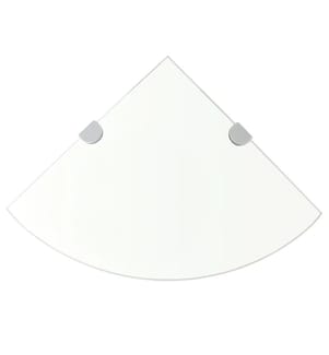 Étagère de coin + supports chromés Verre Transparent 25 x 25 cm