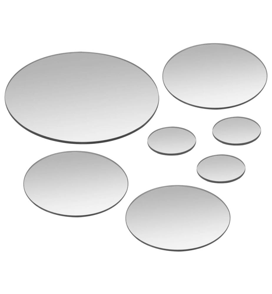 7-teiliges Wandspiegelset Rundglas