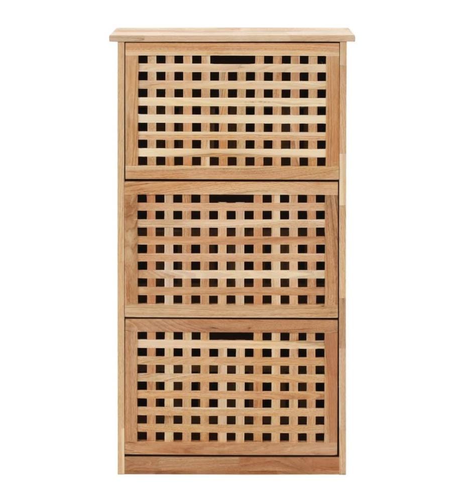Schuhschrank 55 x 20 x 104 cm Walnuss Massivholz