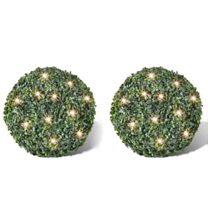 2 pièce de boule 35 cm avec guirlande lumineuse solaire 24 LED