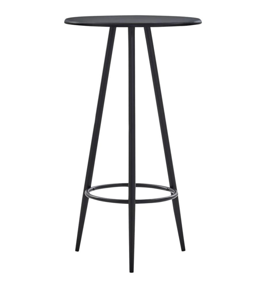 Bartisch Schwarz 60×107,5 cm MDF