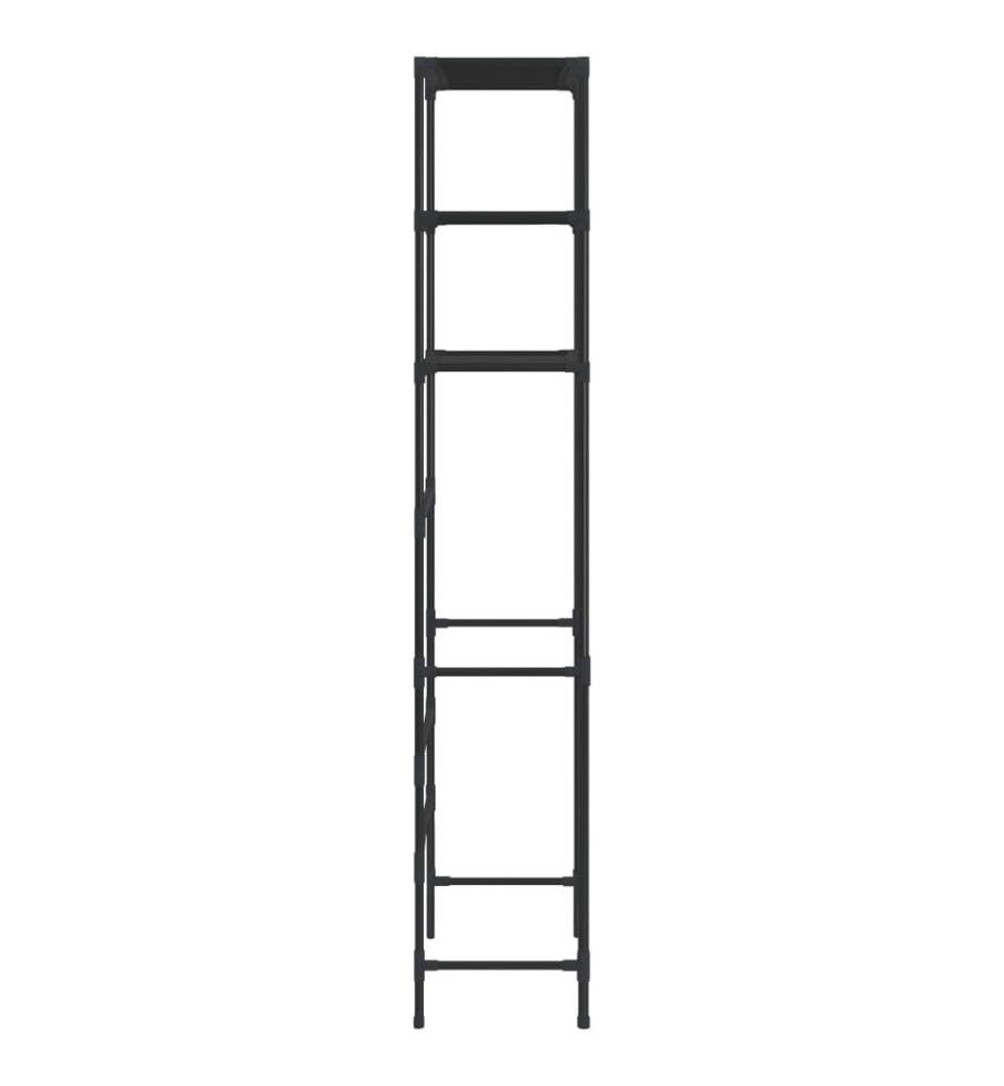 Waschmaschinenregal 3 Ablagen Schwarz 69x28x169 cm