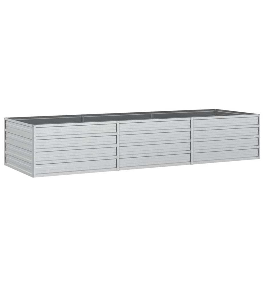 Garten-Hochbeet 240x80x45 cm Verzinkter Stahl Silber