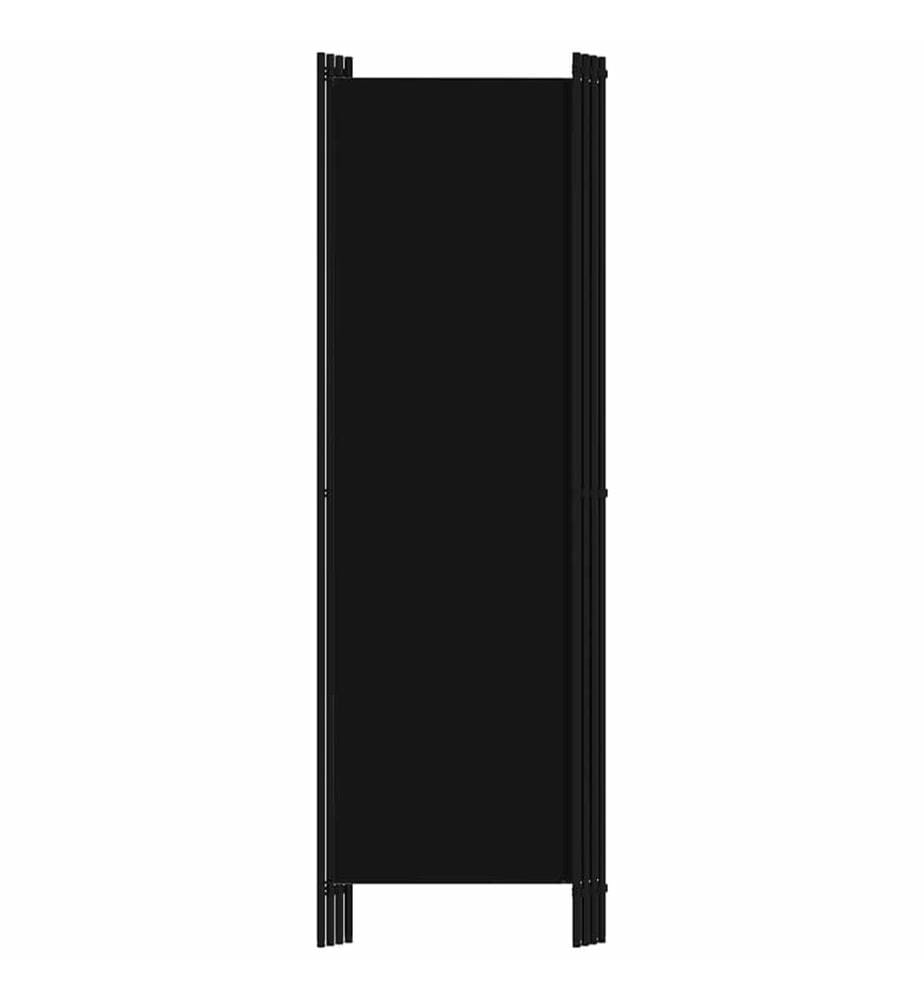 4-tlg. Raumteiler Schwarz 200x180 cm