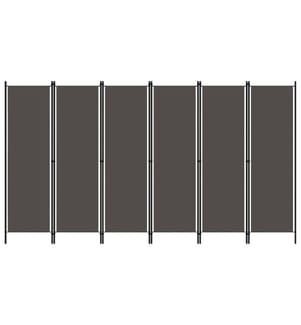 6-tlg. Raumteiler Anthrazit 300x180 cm