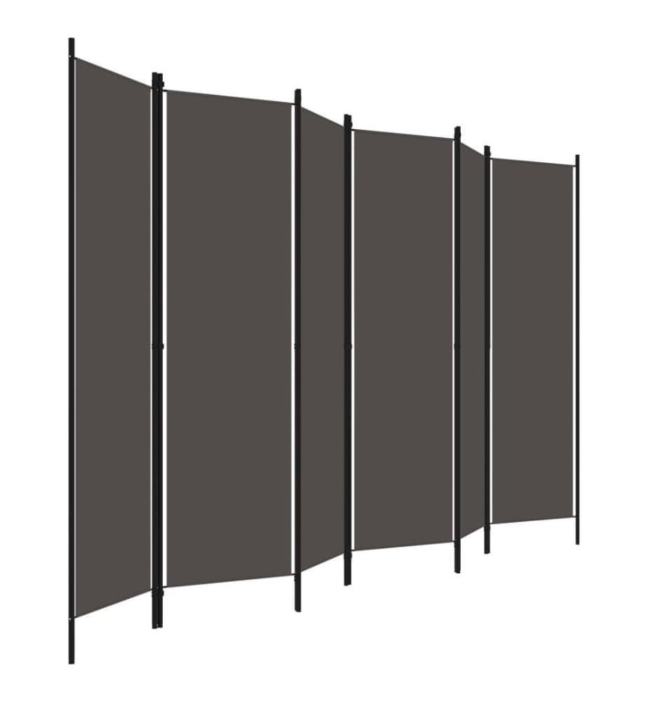 6-tlg. Raumteiler Anthrazit 300x180 cm