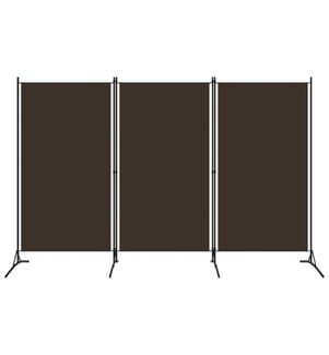 3-tlg. Raumteiler Braun 260x180 cm