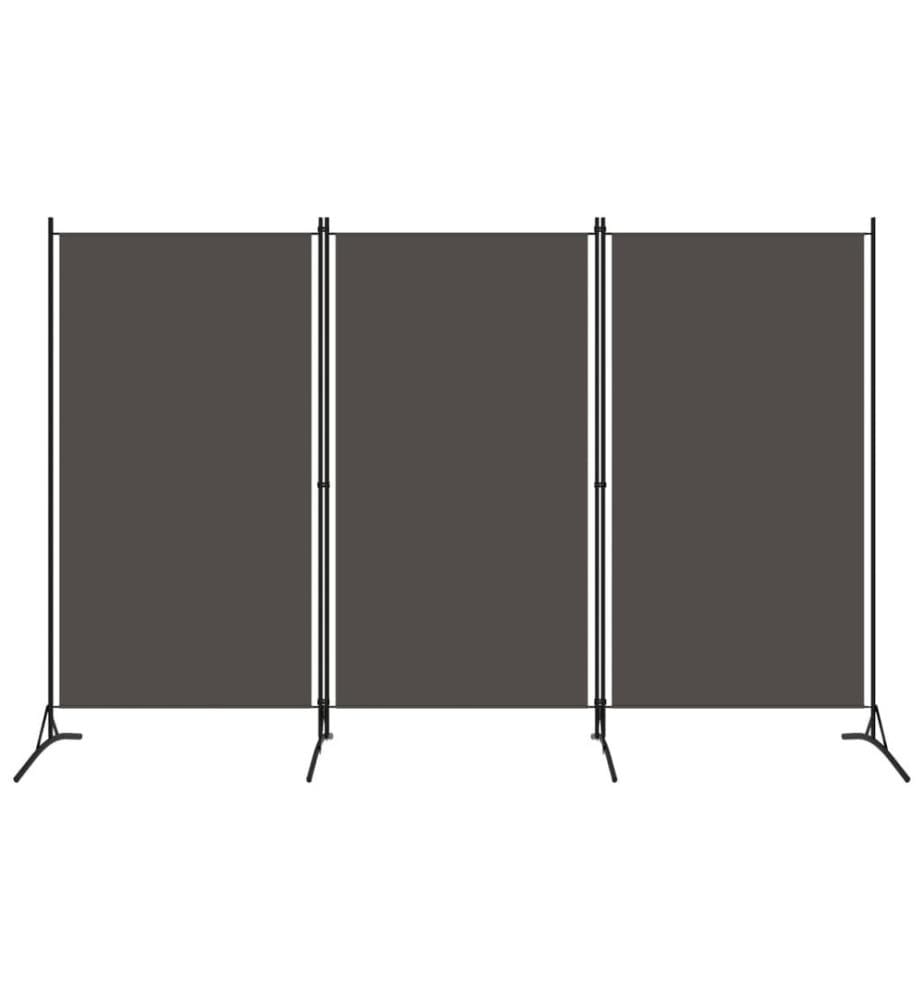 3-tlg. Raumteiler Anthrazit 260x180 cm