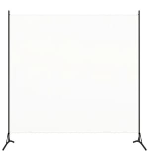 Raumteiler Weiss 175x180 cm Stoff