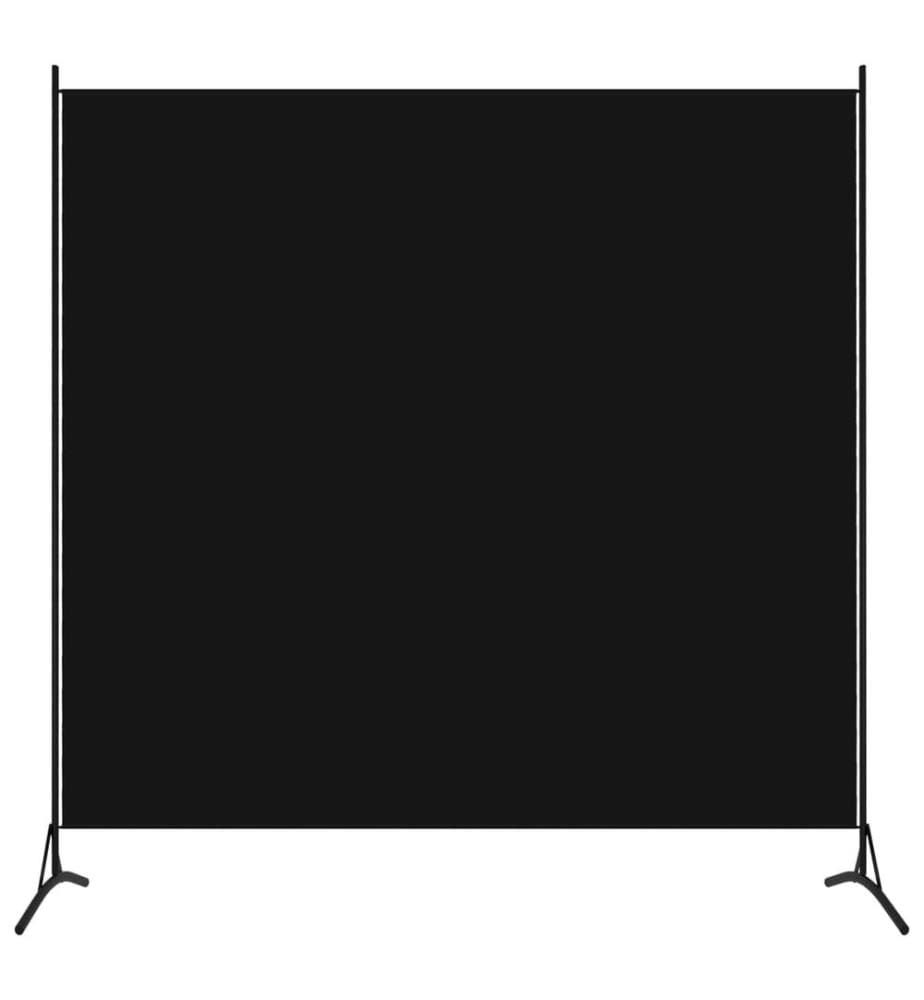 Cloison de séparation noir 175x180 cm tissu