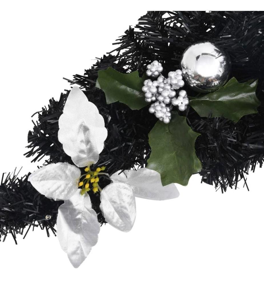 Arche de Noël avec lumières LED Noir 90 cm PVC