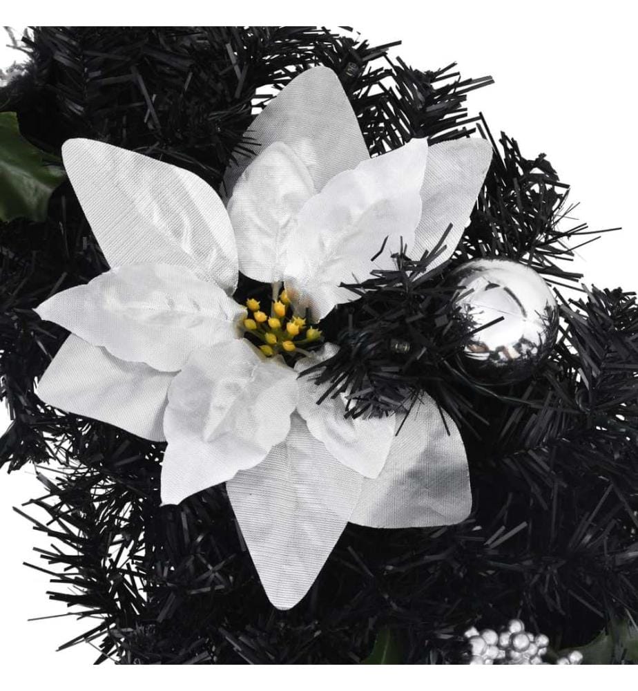 Arche de Noël avec lumières LED Noir 90 cm PVC