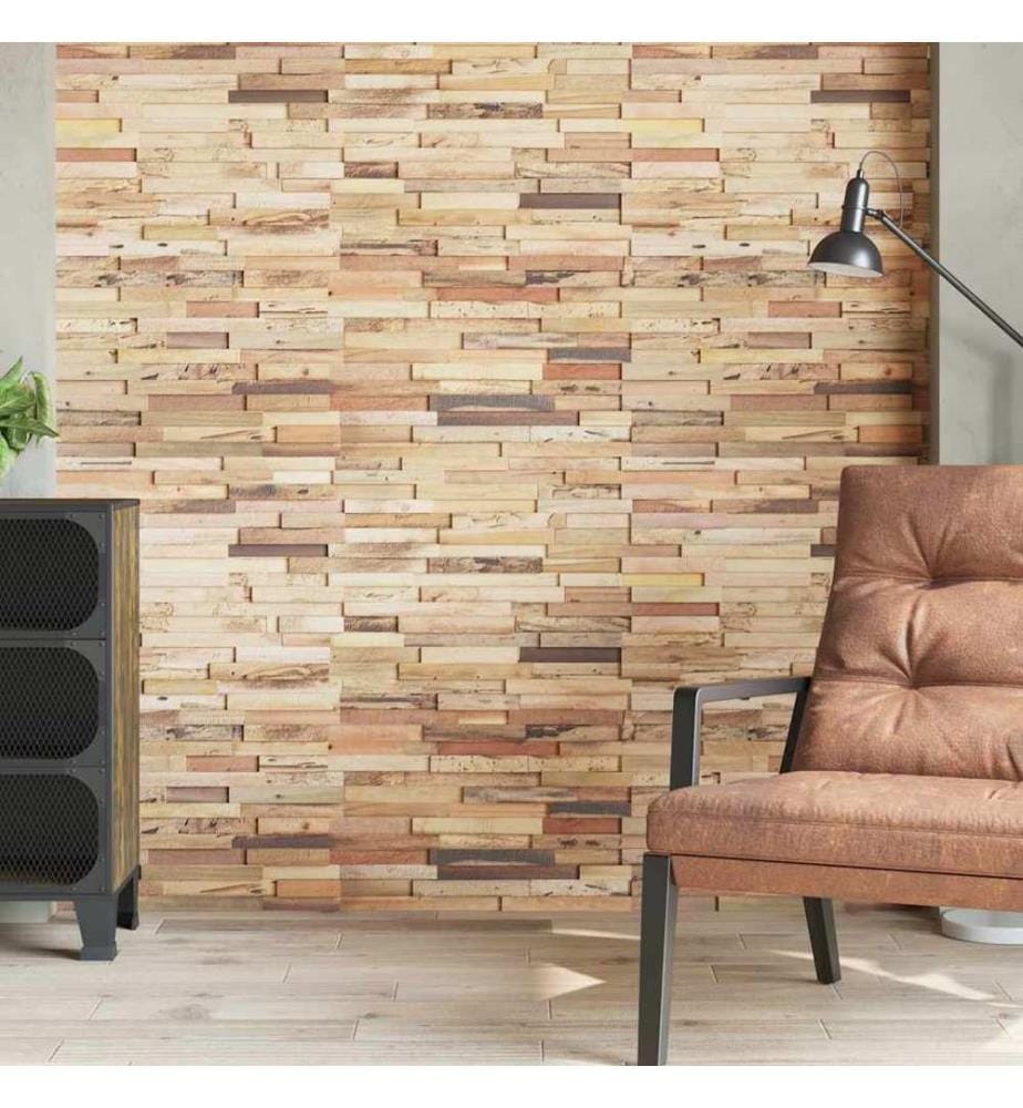 Panneaux de revêtement mural 10 pcs 1,03m² Bois de teck recyclé