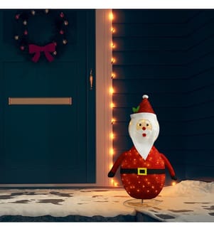 Décoration de Noël Figurine Père Noël LED Tissu de luxe 90 cm