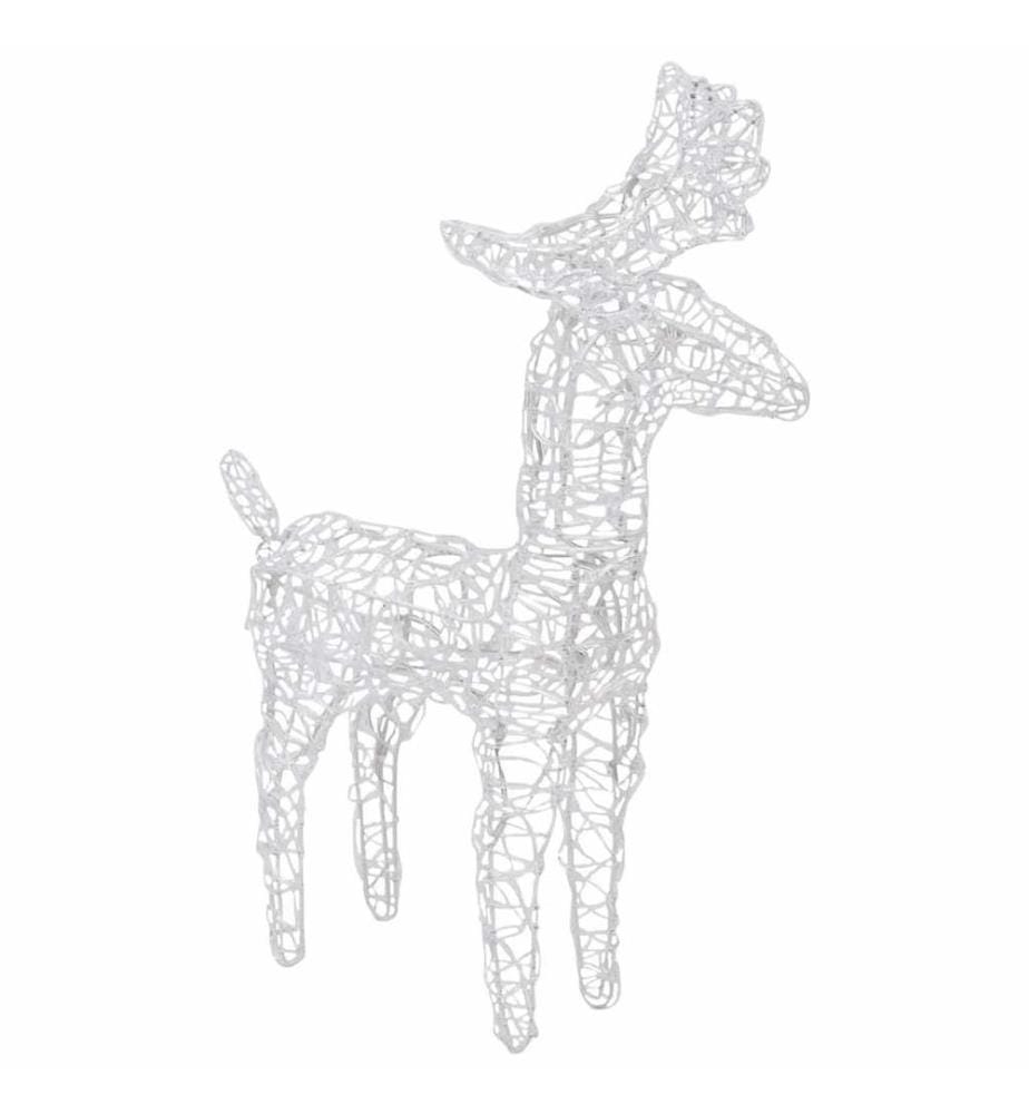 Décoration de Noël Rennes et traîneau 160 LED 130 cm Acrylique