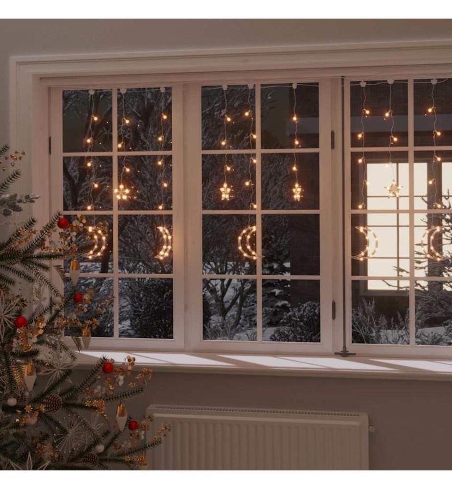 Guirlande lumineuse étoile et lune avec télécommande 138 LED