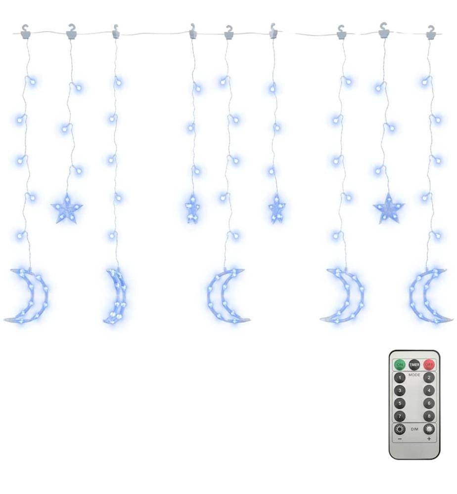 Guirlande lumineuse étoile et lune avec télécommande 345 LED