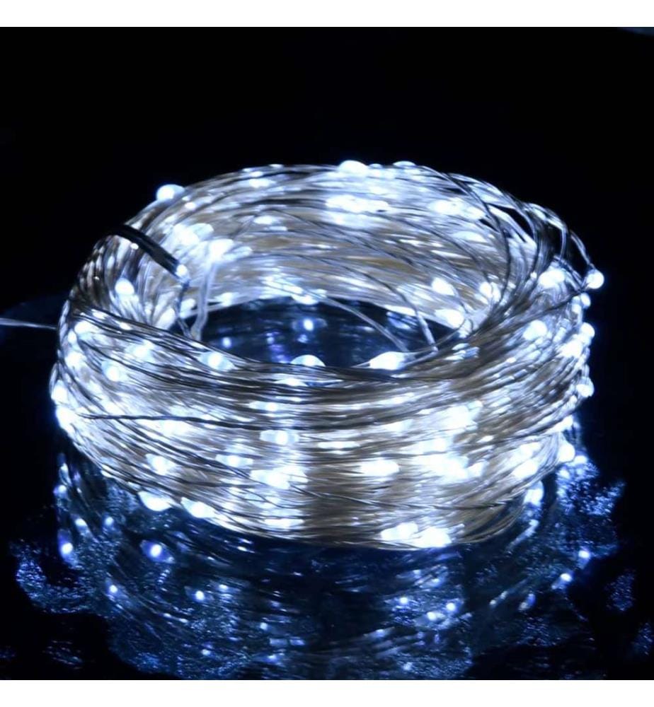 Guirlande lumineuse micro LED 40m 400LED blanc froid 8fonctions