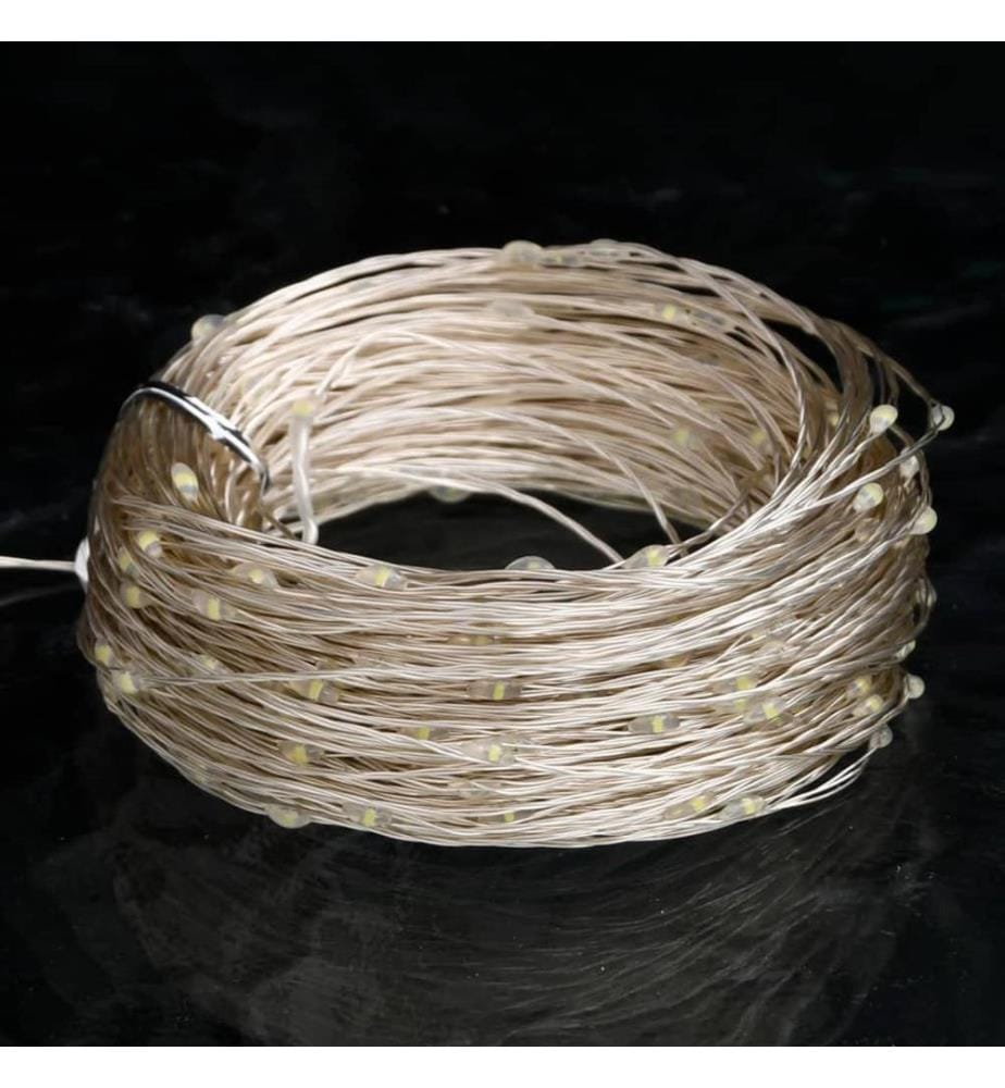 Guirlande lumineuse micro LED 40m 400LED blanc froid 8fonctions