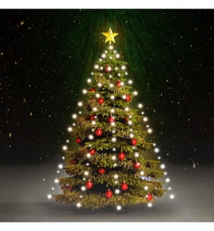 Weihnachtsbaum-Lichternetz mit 150 LEDs Kaltweiss 150 cm