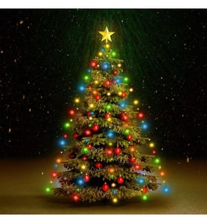Weihnachtsbaum-Lichternetz mit 180 LEDs Mehrfarbig 180 cm
