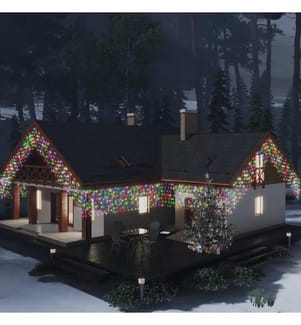 Rideau lumineux à glaçons LED 10m 400LED Multicolore 8fonctions