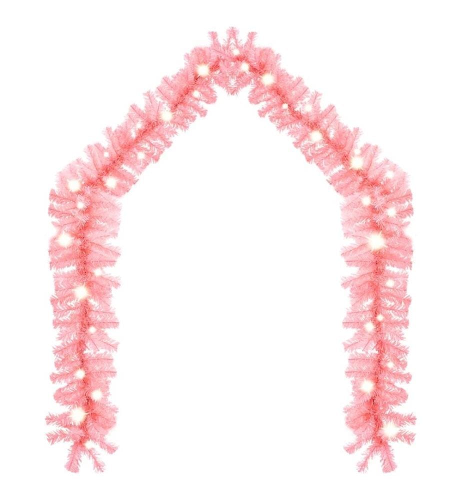 Guirlande de Noël avec lumières LED 5 m Rose