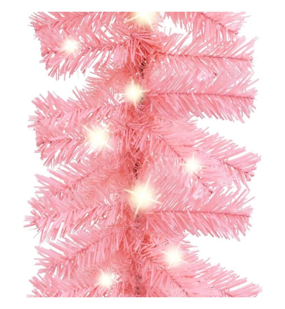 Guirlande de Noël avec lumières LED 5 m Rose