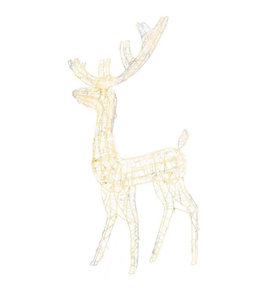 Renne de décoration de Noël Acrylique 140 LED blanc chaud 120 cm