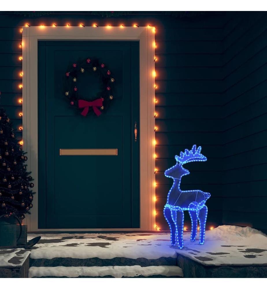 Décoration de Noël de renne avec maille 306 LED 60x24x89 cm
