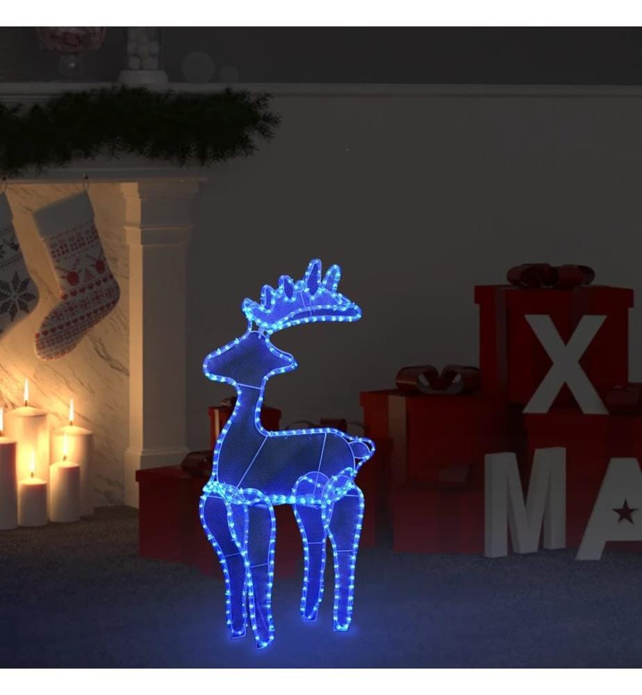 Décoration de Noël de renne avec maille 306 LED 60x24x89 cm