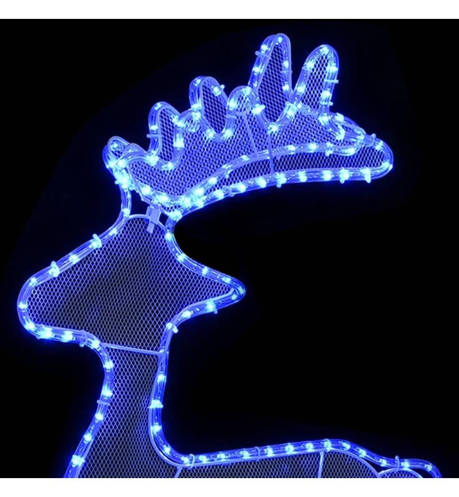 Décoration de Noël de renne avec maille 306 LED 60x24x89 cm