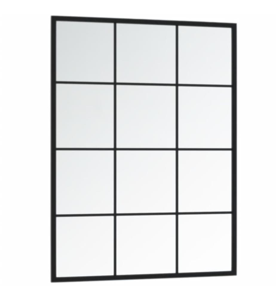 Wandspiegel Schwarz 80x60 cm Metall