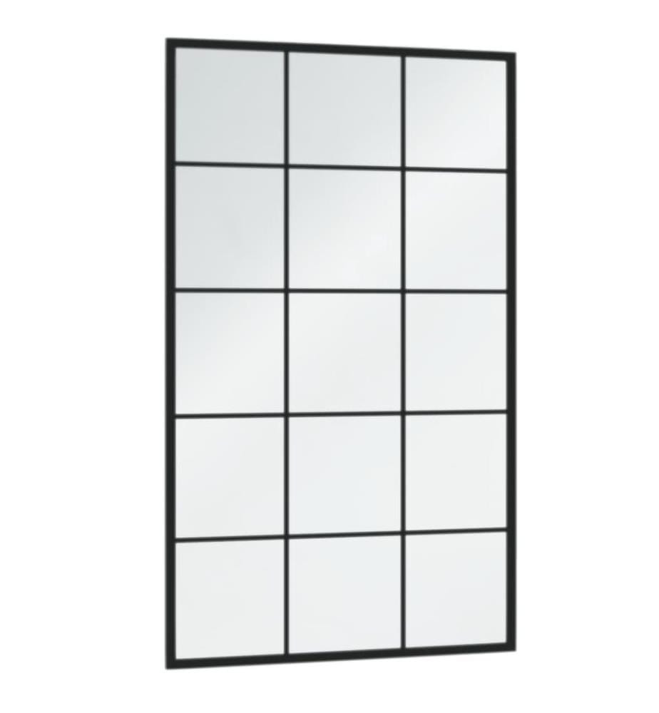 Wandspiegel Schwarz 100x60 cm Metall
