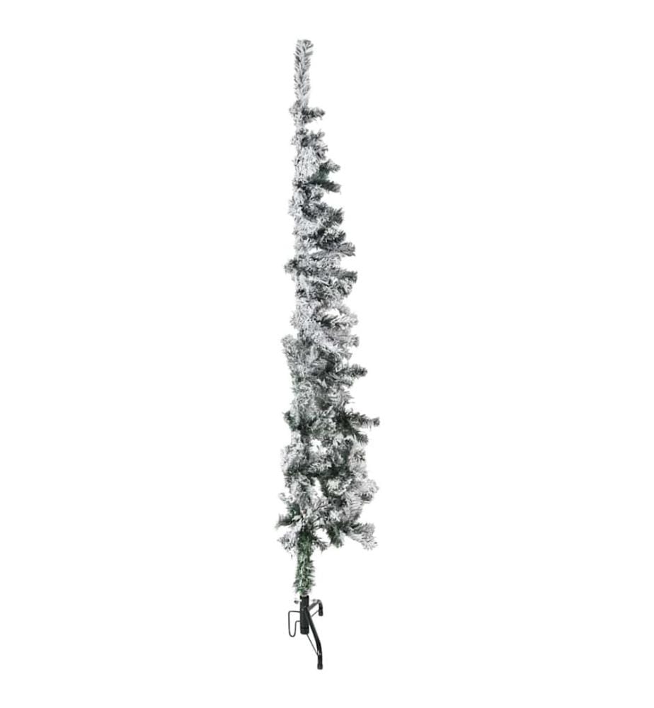 Künstlicher Halb-Weihnachtsbaum mit Schnee Schlank 150 cm