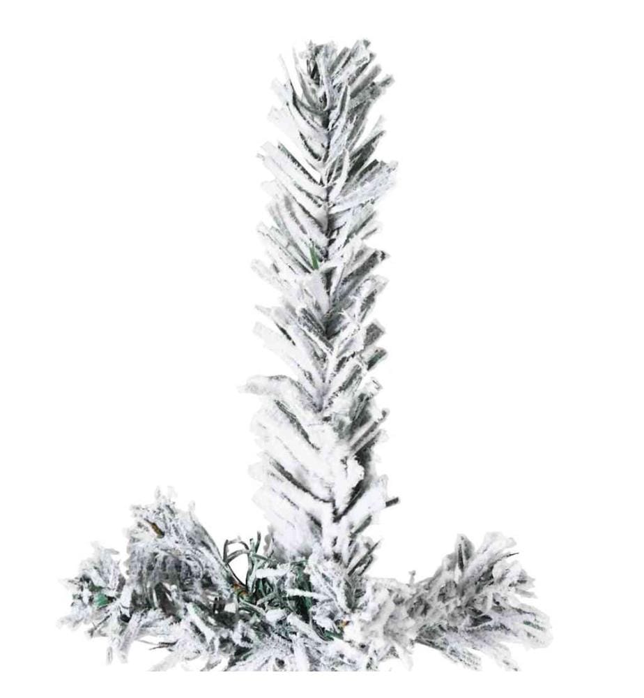 Künstlicher Halb-Weihnachtsbaum mit Schnee Schlank 150 cm