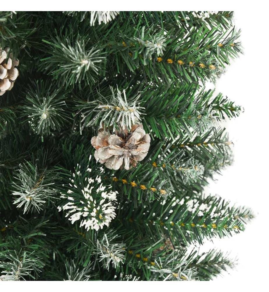 Sapin de Noël artificiel mince avec support 150 cm PVC