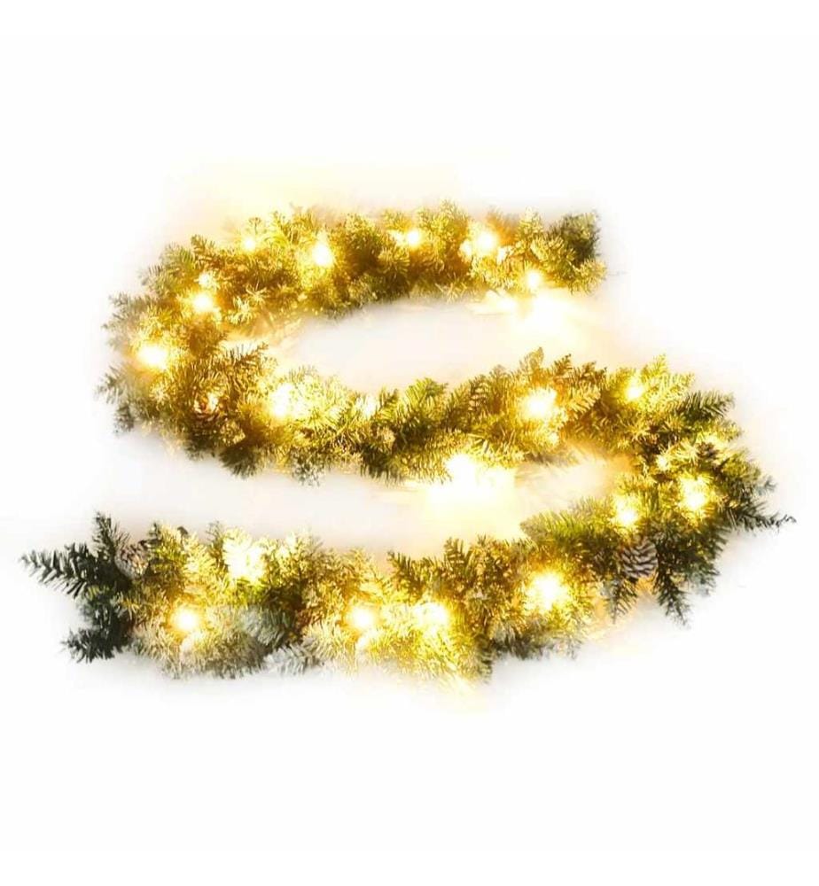 Guirlande de Noël avec lumières LED Vert 5,2 m PVC