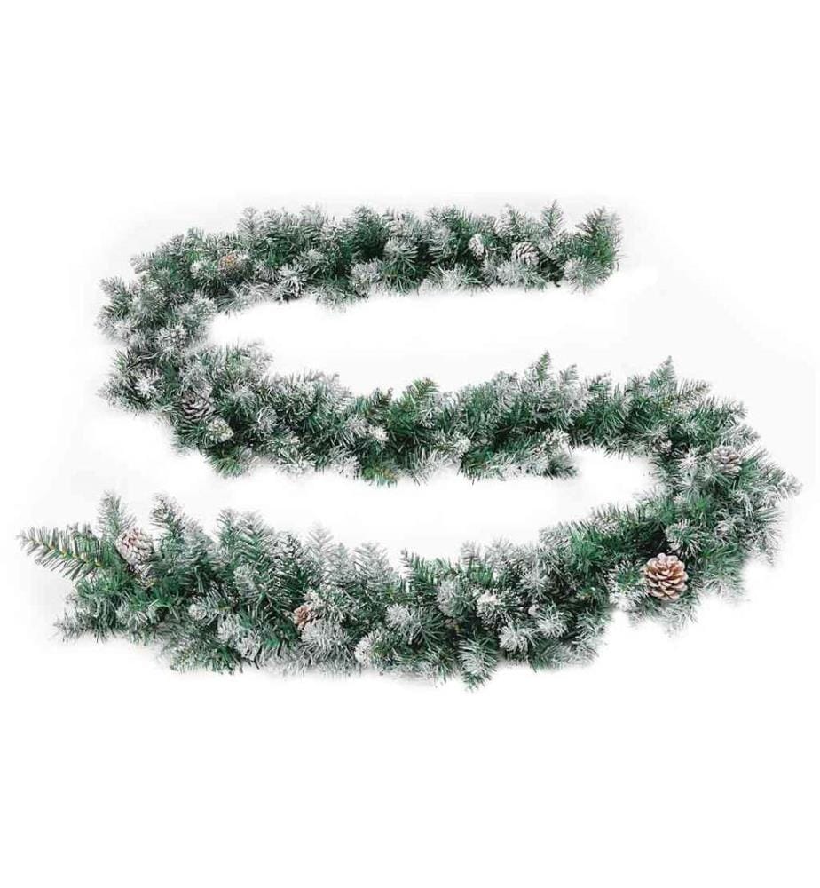Guirlande de Noël avec lumières LED Vert 5,2 m PVC