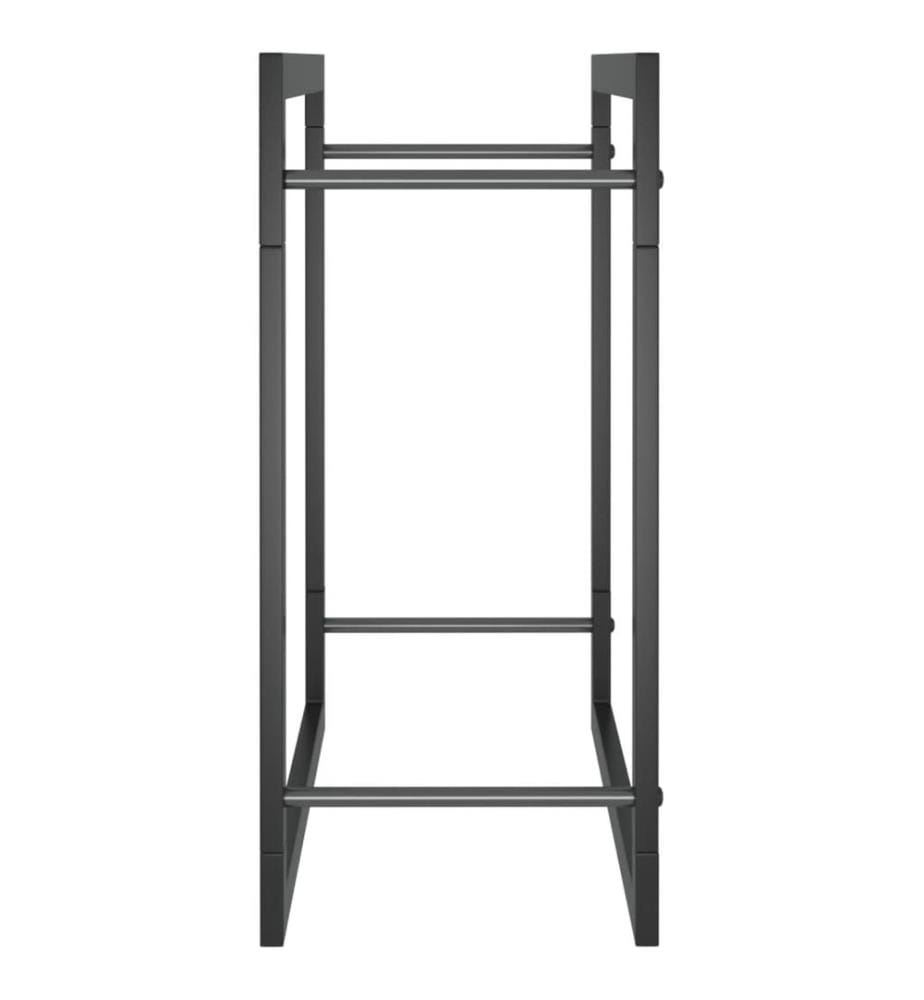 Brennholzregal Mattschwarz 50x28x56 cm Stahl