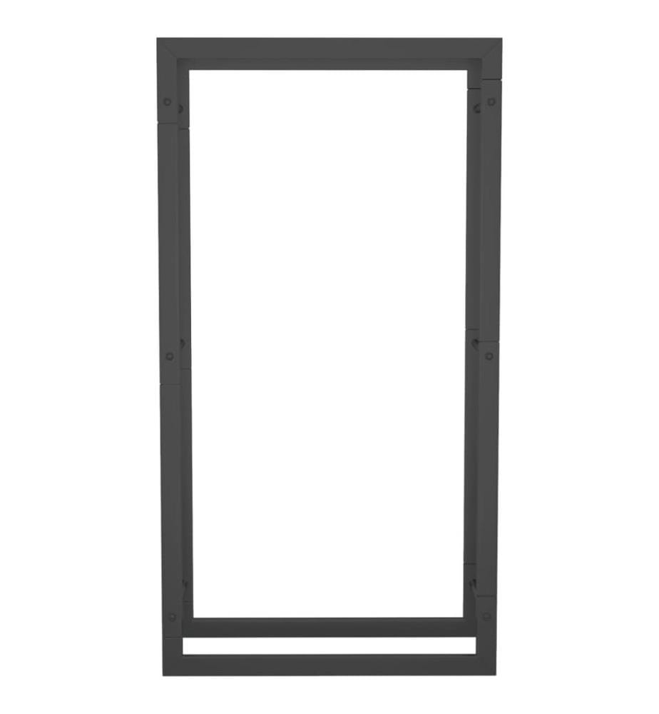 Brennholzregal Mattschwarz 50x28x94 cm Stahl