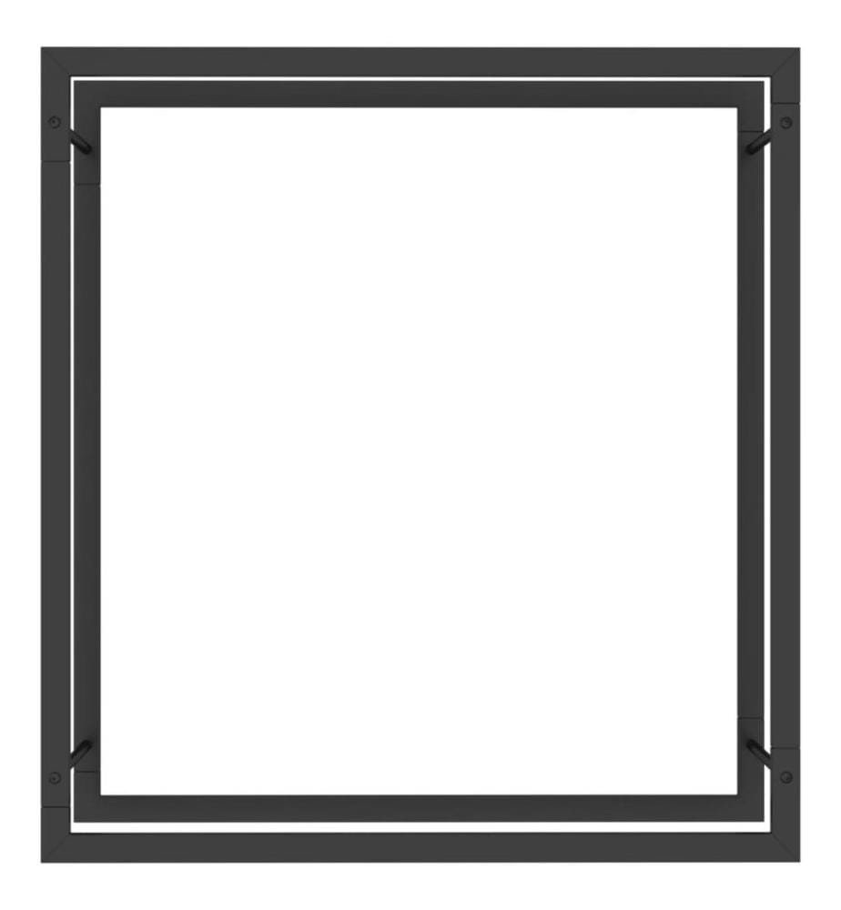 Portant de bois de chauffage Noir mat 80x28x86 cm Acier
