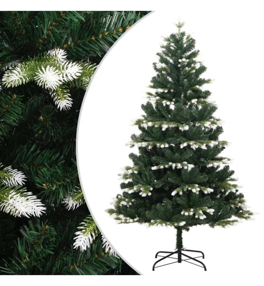 Sapin de Noël artificiel à charnières avec neige floquée 210 cm