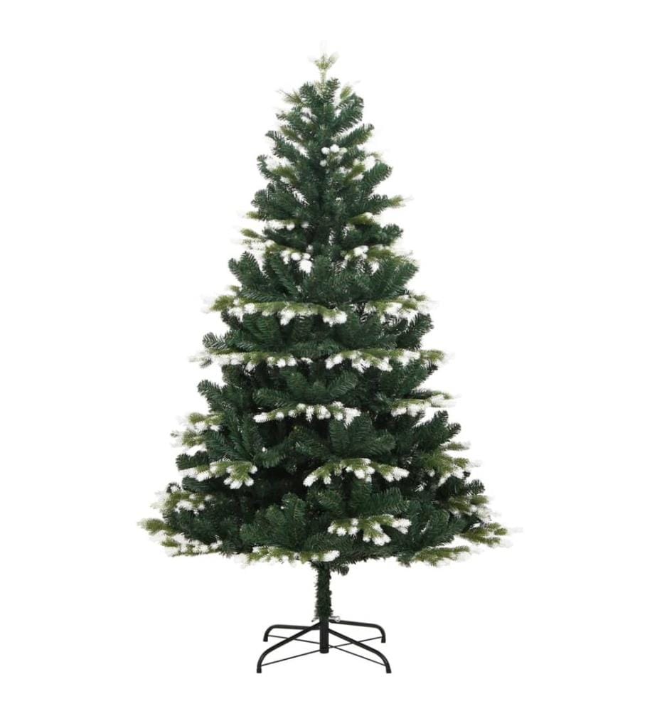 Sapin de Noël artificiel à charnières avec neige floquée 210 cm