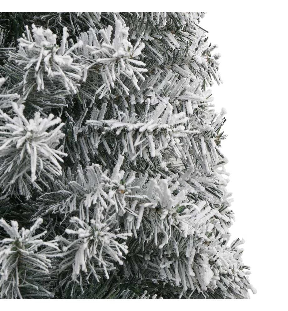 Sapin de Noël mince avec support et flocon de neige 300 cm PVC